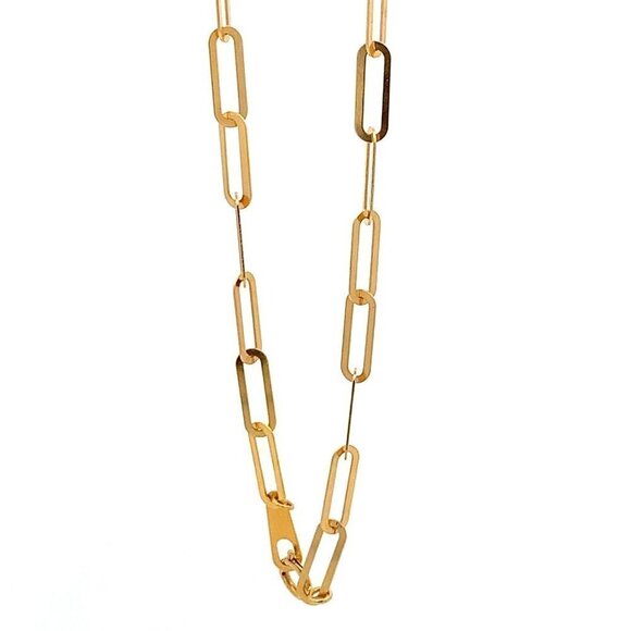 18K Yellow Gold Bracelet Paperclip Link 1.72 grams 7 inches - Picture 8 of 8